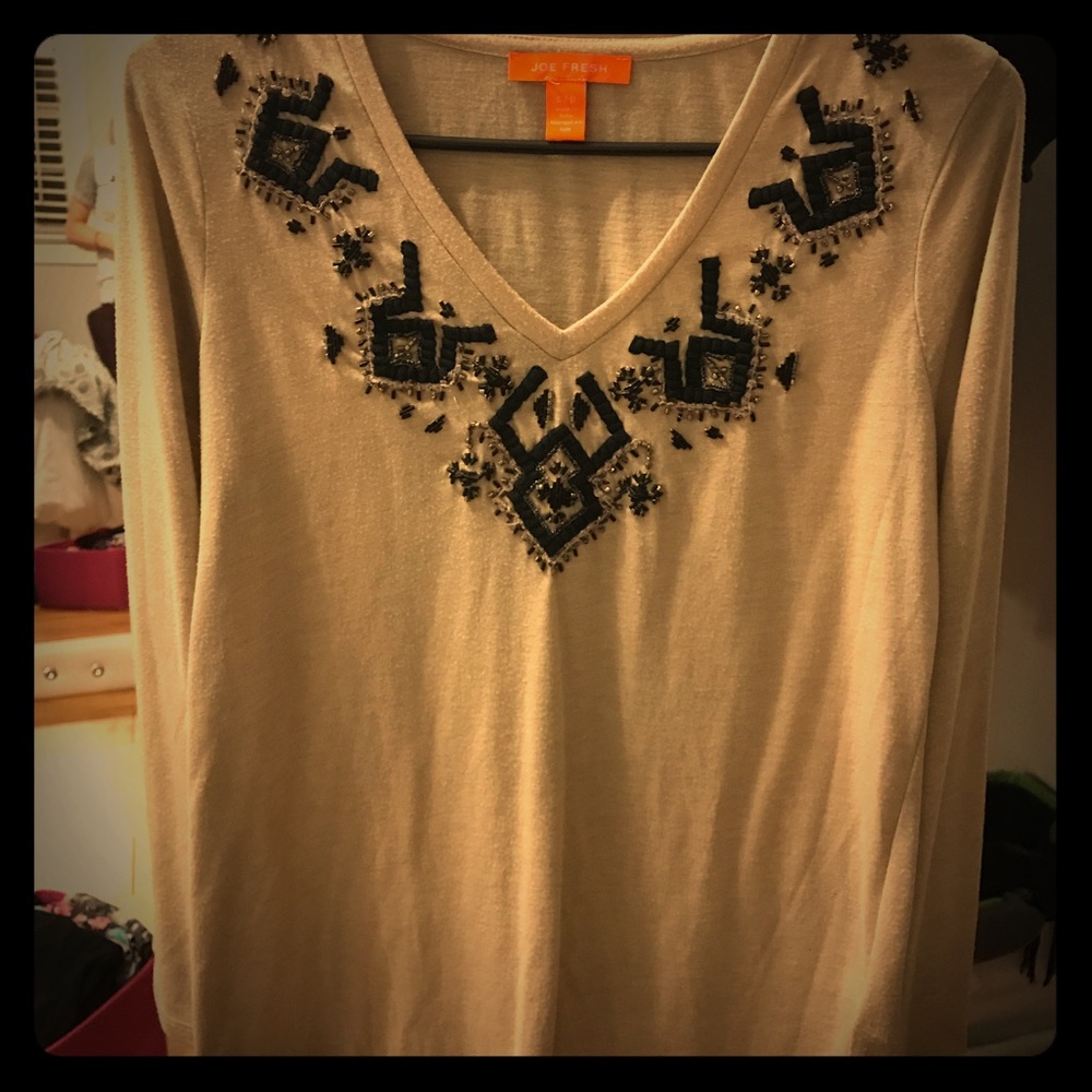 Joe fresh tan sweater size small